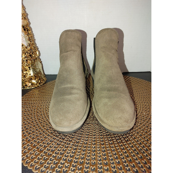 Fly London Phil Diesel Suede Ankle Wedge Chelsea Booties Size 38 - Picture 2 of 5